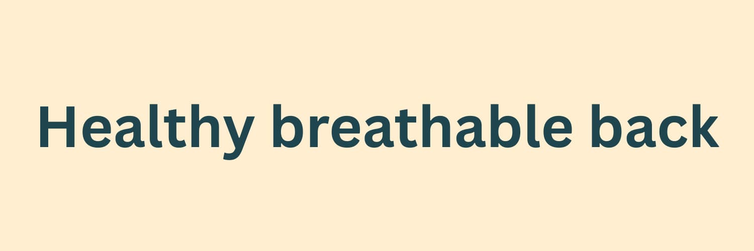 Healthy breathable padded back